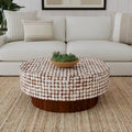 Mila Coconut Shell Round Pedestal Coffee Table by East at Main