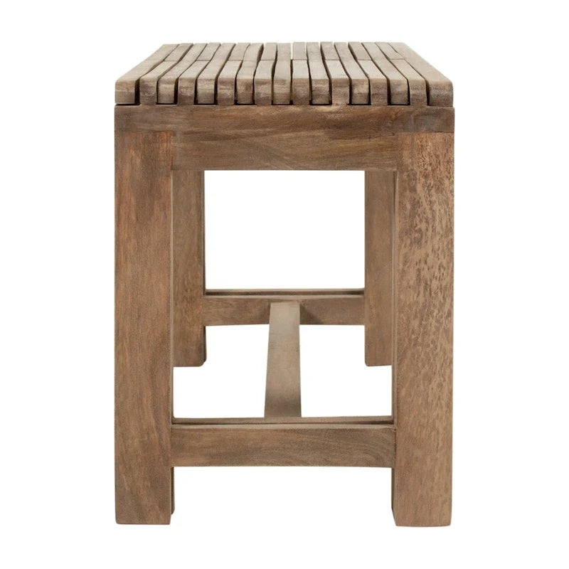 Natural Solid Mango Wood Extendable Bench by East at Main