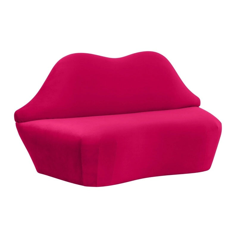 Lips Velvet Settee - 67.7W x 29.1D x 36H