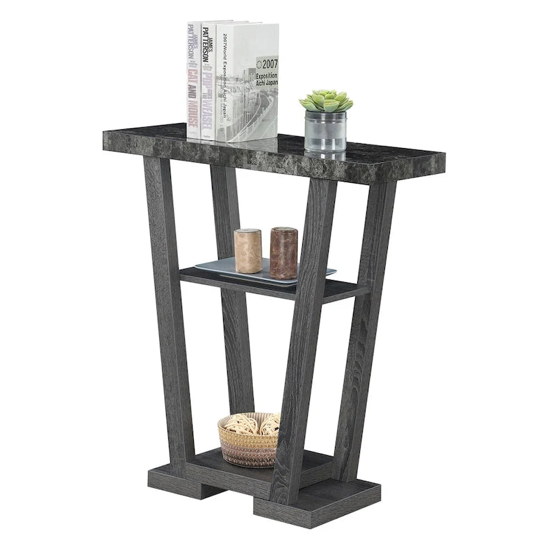 Convenience Concepts Newport V Console Table with Shelves