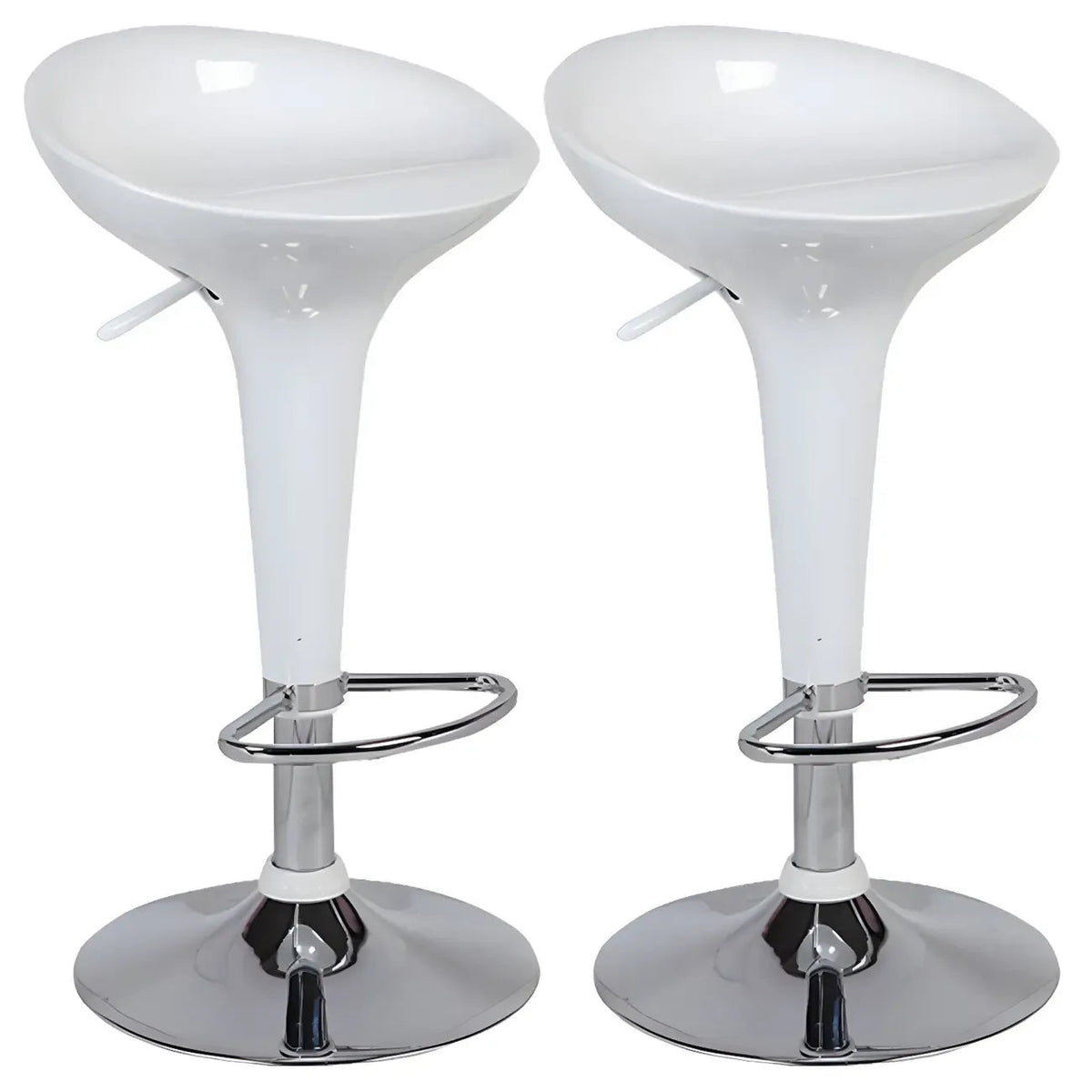 Plastic Chrome Swivel Bar Stool Height Adjustable