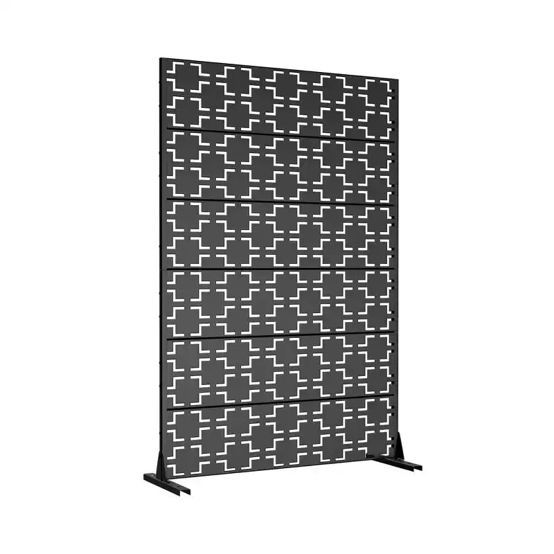 Square 01 Black Galvanized Steel Screen (6-Piece Set)