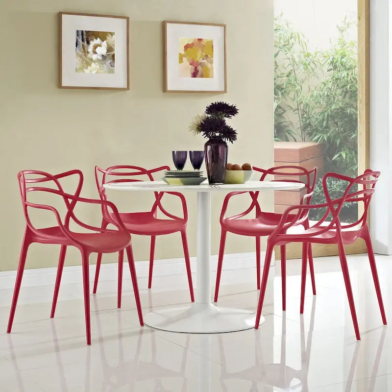 Entangled Plastic 4-piece Chair Set
