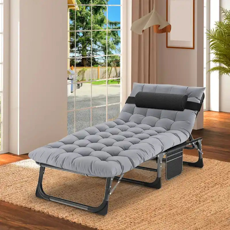 DoCred Upgraded Thicked Folding Camping Cot with Thicked Mattress