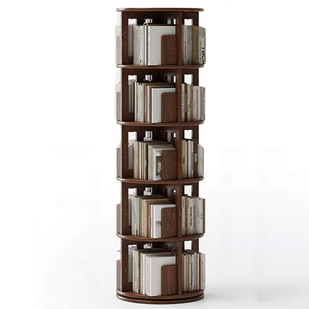 Wooden Vertical Narrow Rotating Bookcase