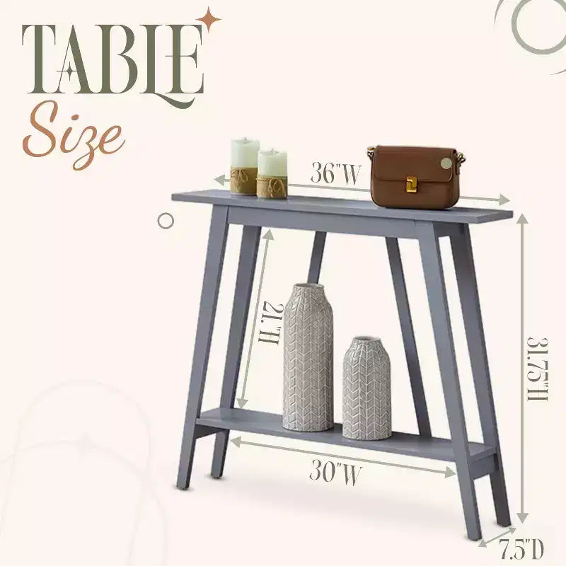Kings Brand Furniture Console Table - Narrow Sofa Table with Storage Shelf for Hallway, Front Hall, Entryway, Living Room