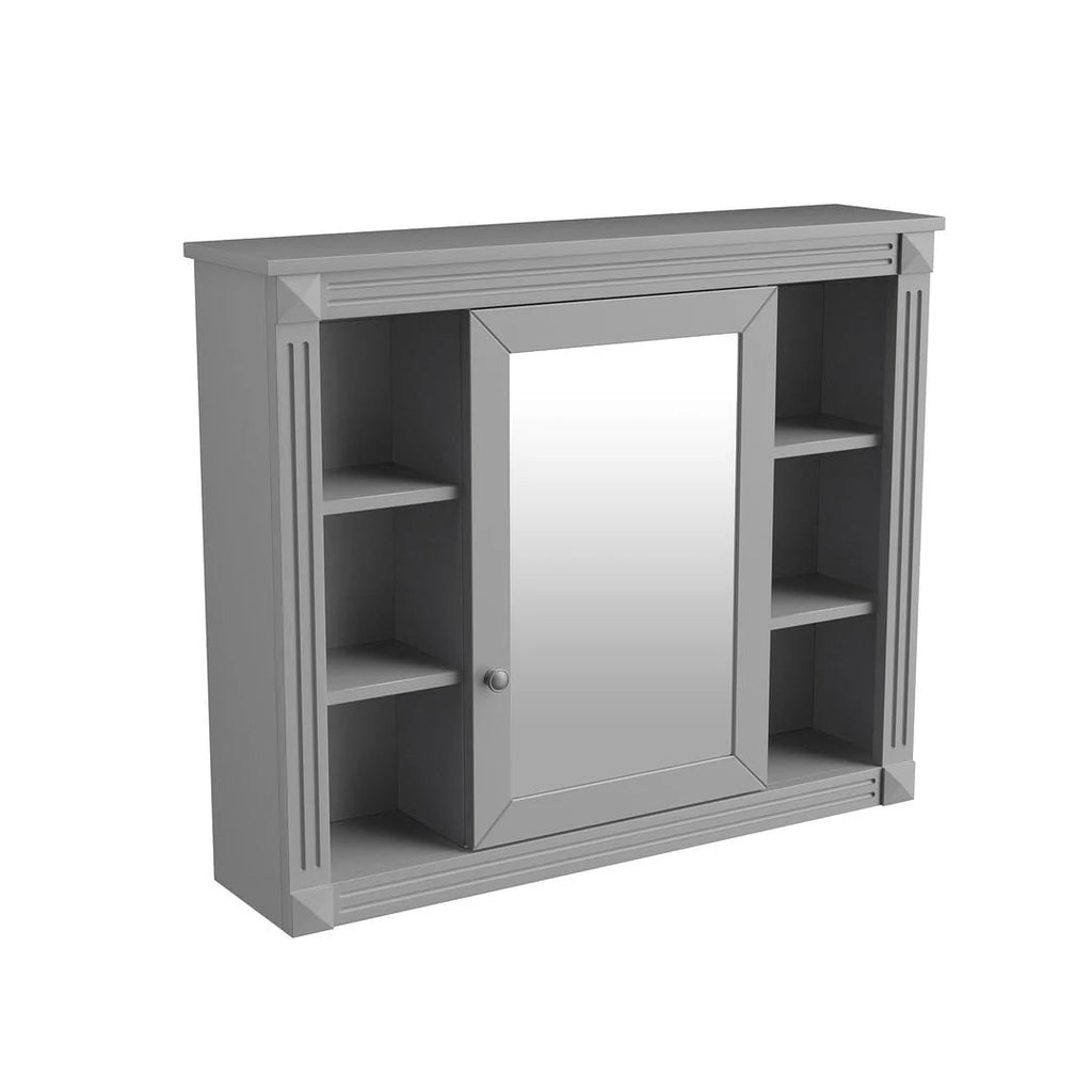 36 Modern Bathroom Vanity with Top Sink and Mirror Cabinet,2 Doors and 2 Drawers
