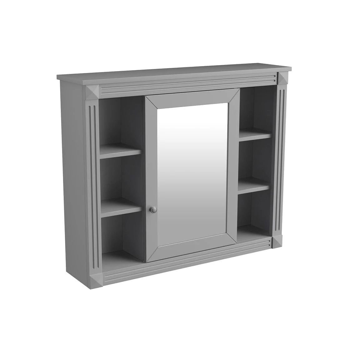 36 Modern Bathroom Vanity with Top Sink and Mirror Cabinet,2 Doors and 2 Drawers