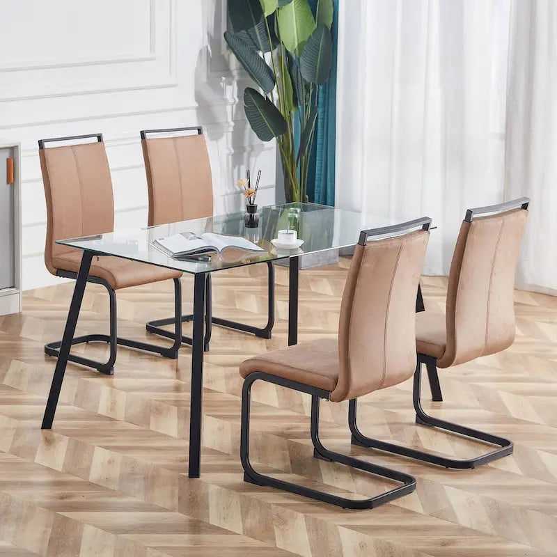 Modern Dining Chairs PU Faux Leather set of 4