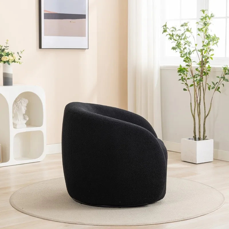 SEYNAR Modern Glam Upholstered 360 Degree Swivel Accent Armchair Set of 2