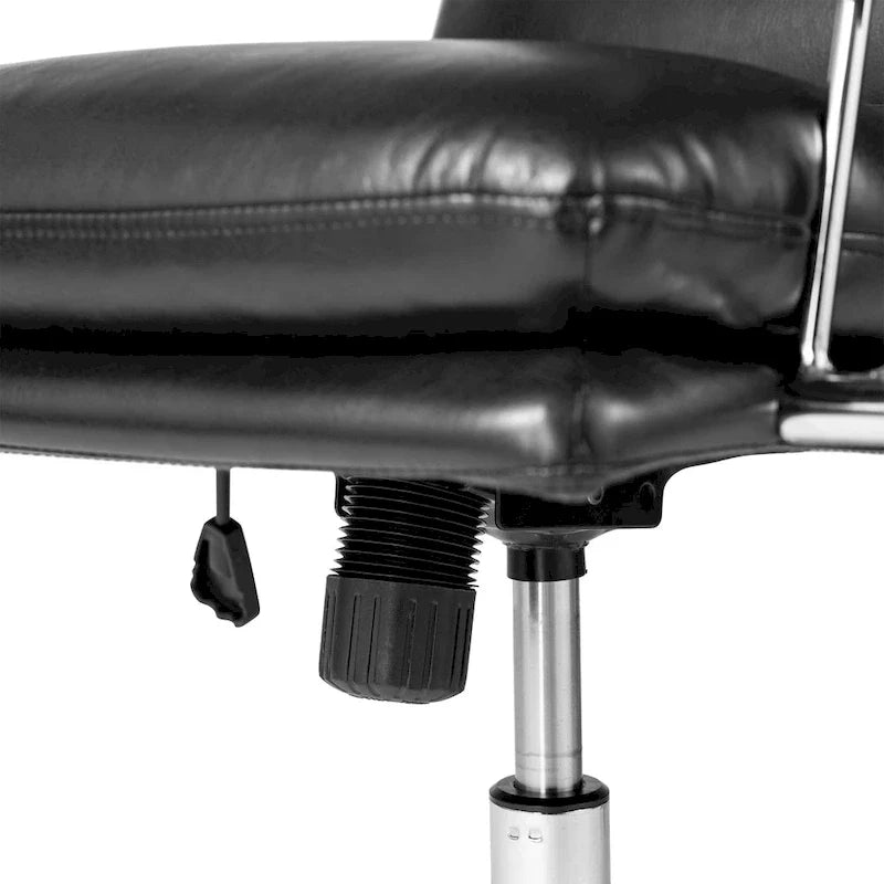 Glitzhome Leatherette Adjustable Swivel Desk Office Chair with Armrest Ergonomic Design