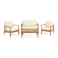 Willowbrook Outdoor Acacia Wood 4 Seater Chat Set by Christopher Knight Home