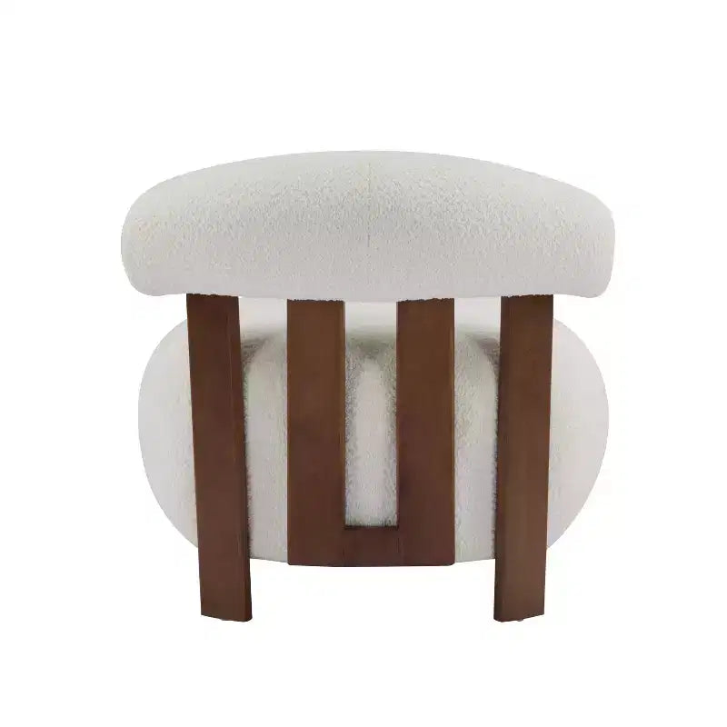 Christopher Knight Home Gareth Modern Wood Boucl Upholstered Accent Slipper Chair