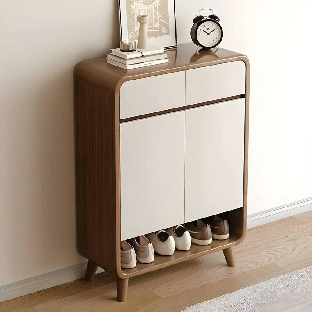 Modern Wood Hallway Medium Shoe Storage Cabinet