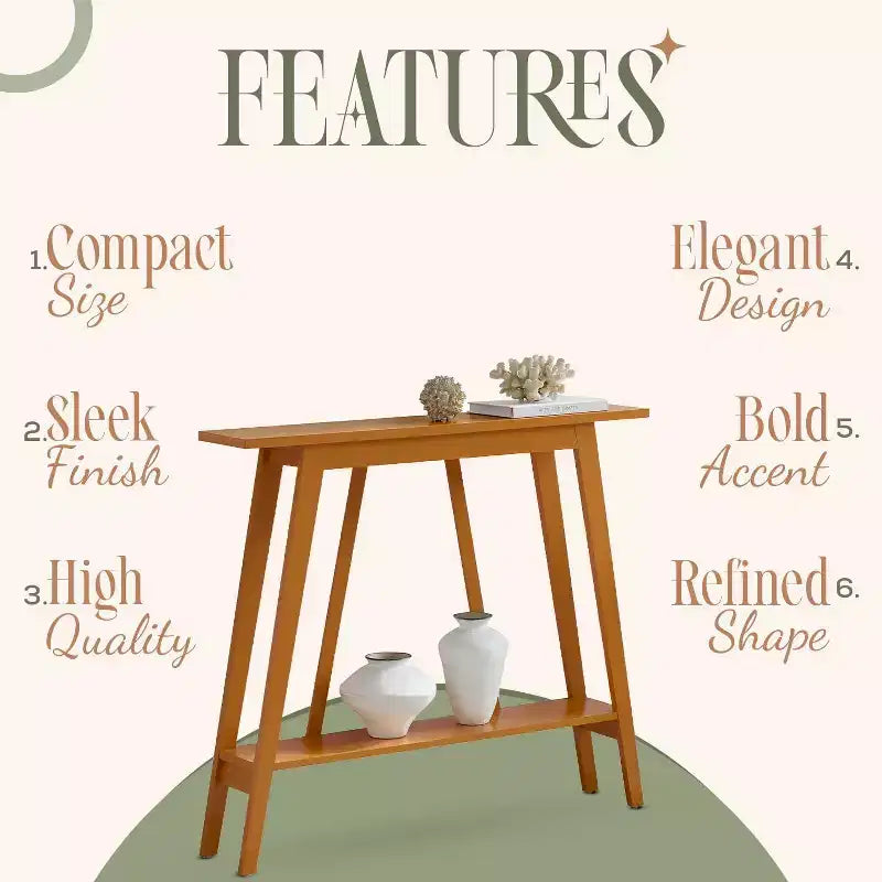 Kings Brand Furniture Console Table - Narrow Sofa Table with Storage Shelf for Hallway, Front Hall, Entryway, Living Room