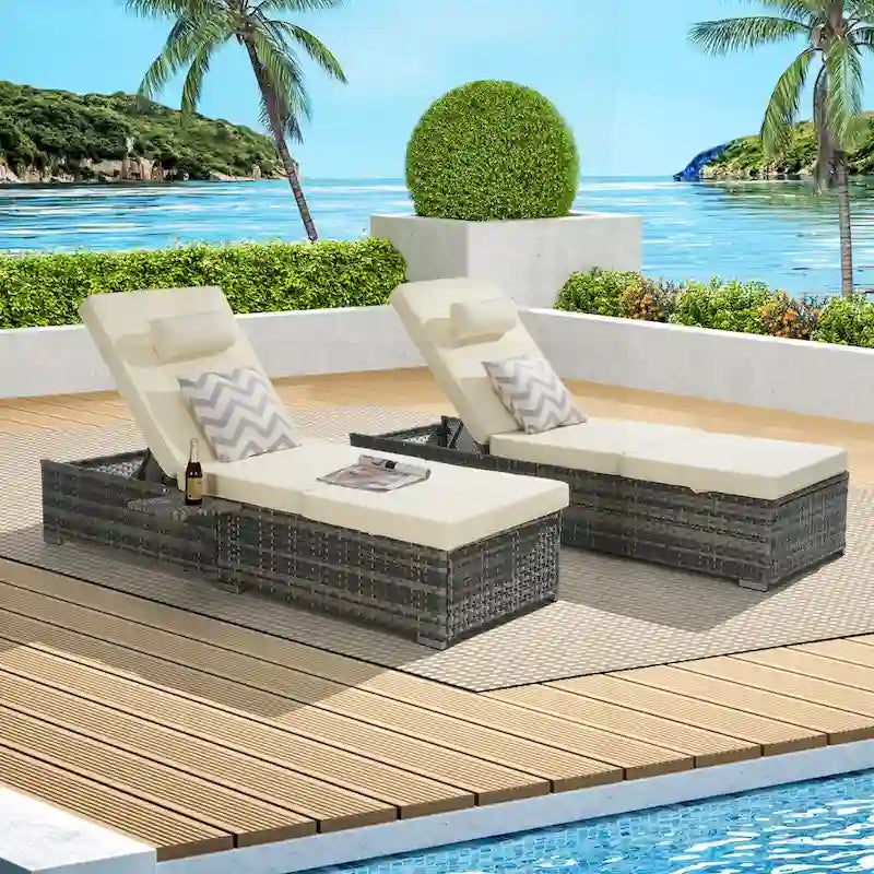 Outstanding Outdoor Chaise Lounge Chair Set for Relaxation and Leisure
