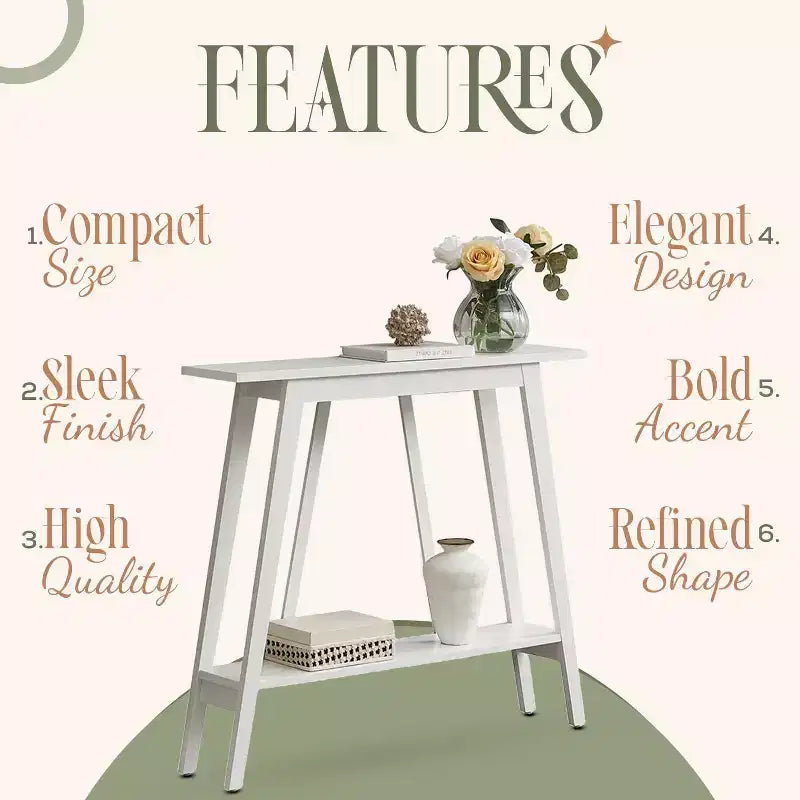 Kings Brand Furniture Console Table - Narrow Sofa Table with Storage Shelf for Hallway, Front Hall, Entryway, Living Room