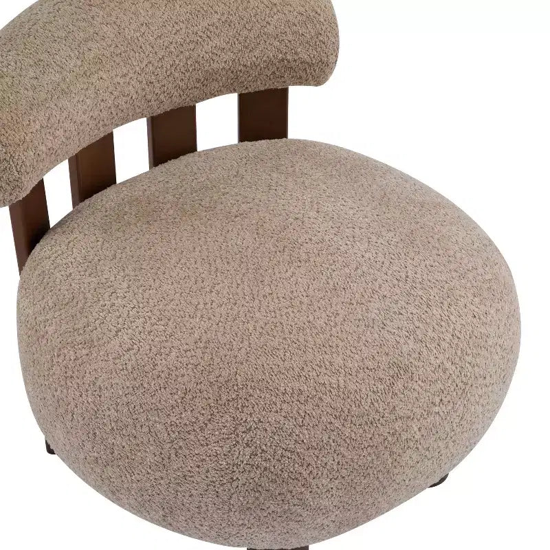 Christopher Knight Home Gareth Modern Wood Boucl Upholstered Accent Slipper Chair