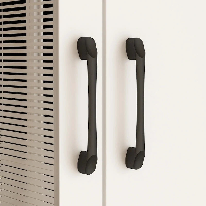 Wardrobe Clo Armoire wi/Mirror & Scalable Hanging Rod Space Saving