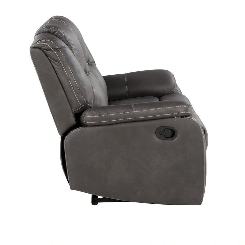 Steve Silver Kameryn Faux Leather Manual Reclining Loveseat