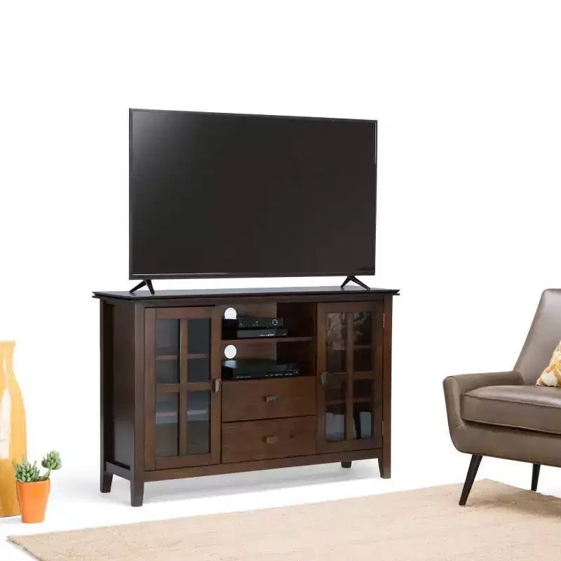 Stratford Solid Wood Tall TV Stand for TVs up to 55 - WyndenHall