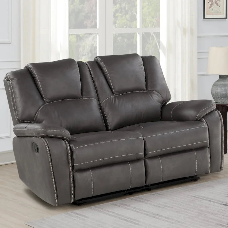 Steve Silver Kameryn Faux Leather Manual Reclining Loveseat