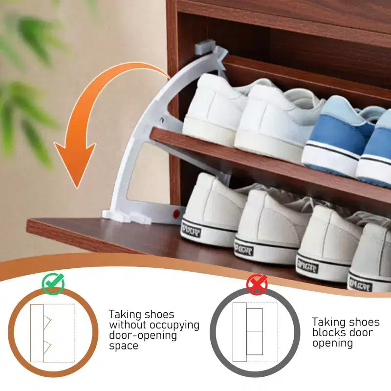 Rattan Panel 1 Drawer 2 Flip-Drawer Shoe Cabinet Particleboard 21.26 W