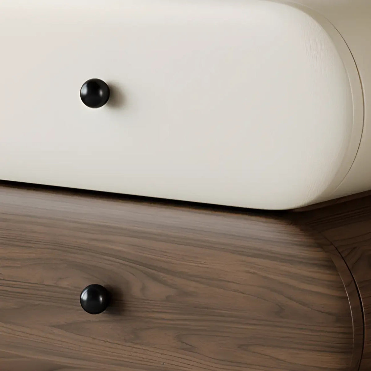 Modern Two-Tone Bedside Table with Storage Drawers