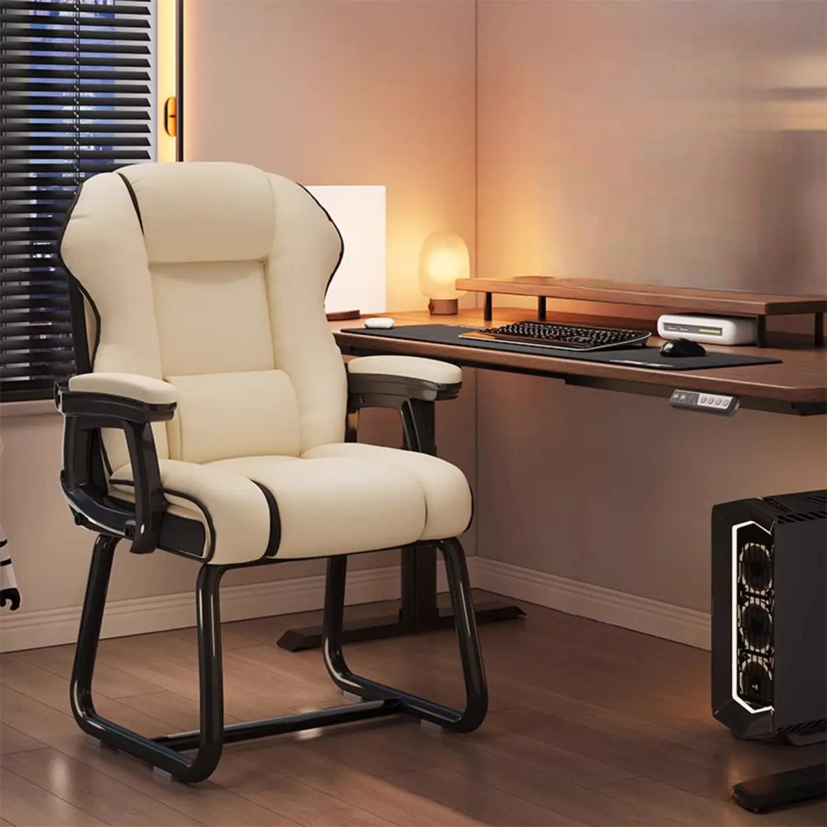 Yellow High-Back Leather Ergonomic Executive Chair