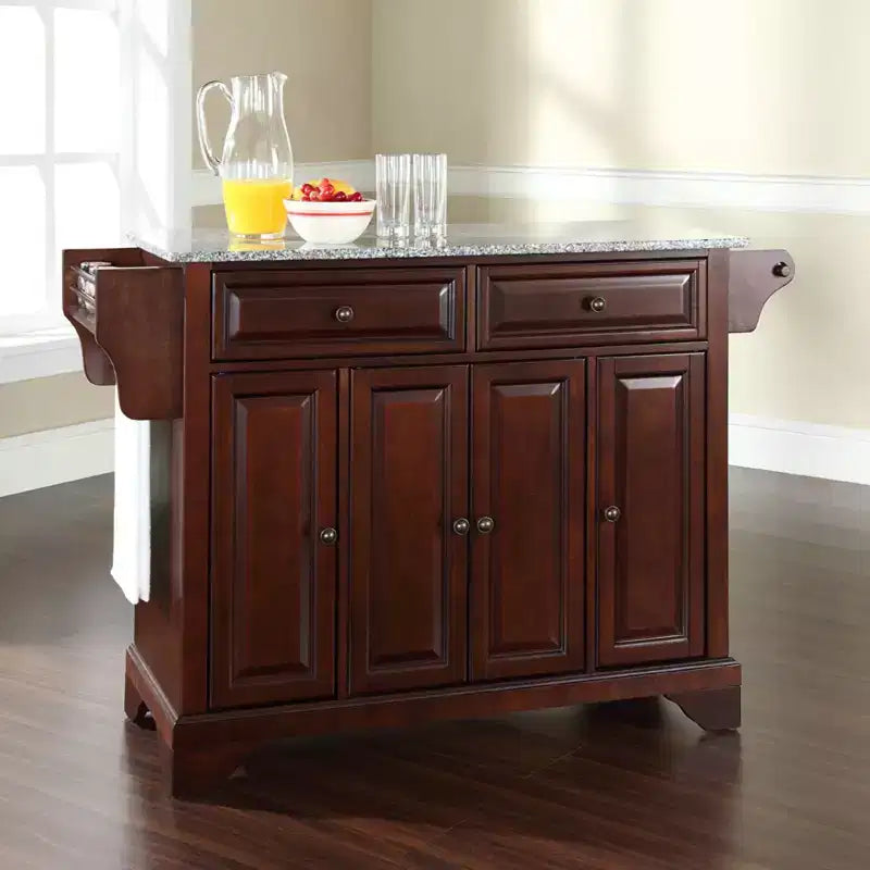 Lafayette Gray Granite Top Full Size Kitchen Island/Cart - Crosley