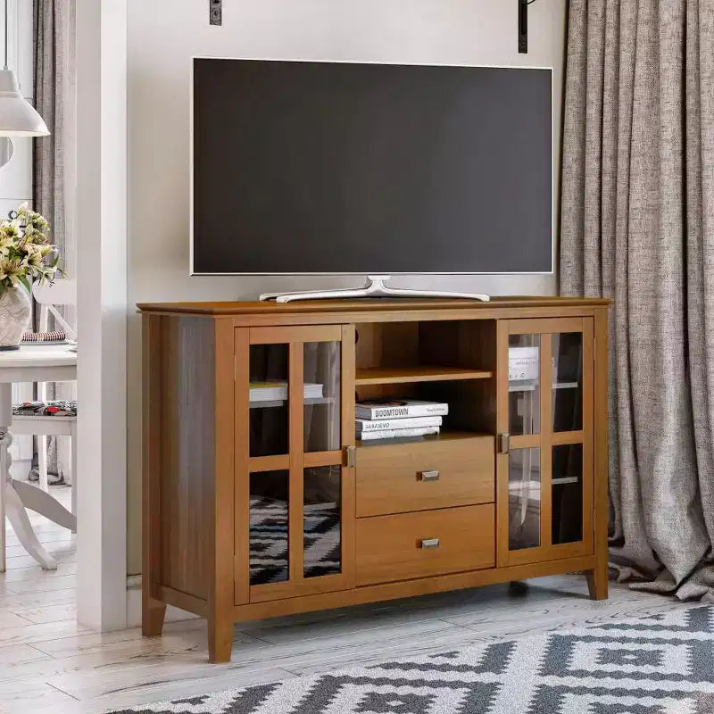 Stratford Solid Wood Tall TV Stand for TVs up to 55 - WyndenHall