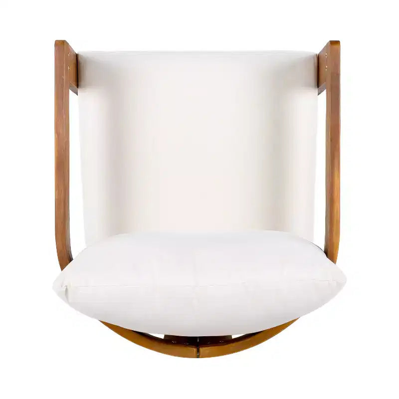 Set of 2 Premium Acacia Wood Outdoor Club Chairs with Curved Tub Design, Water-Resistant Cushions