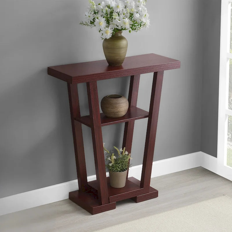 Convenience Concepts Newport V Console Table with Shelves