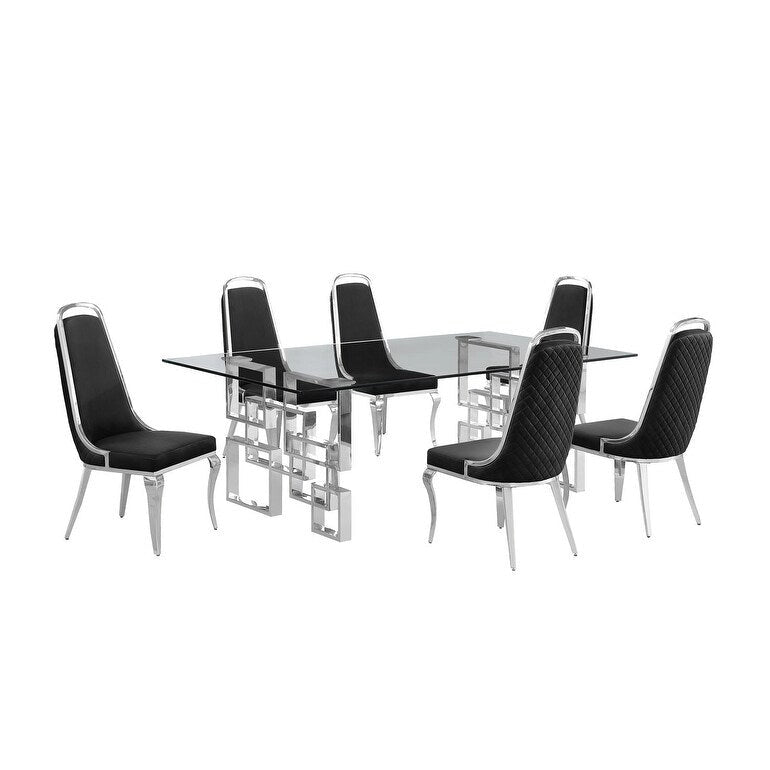 Best Quality Furniture Big Glass Table Dining Sets