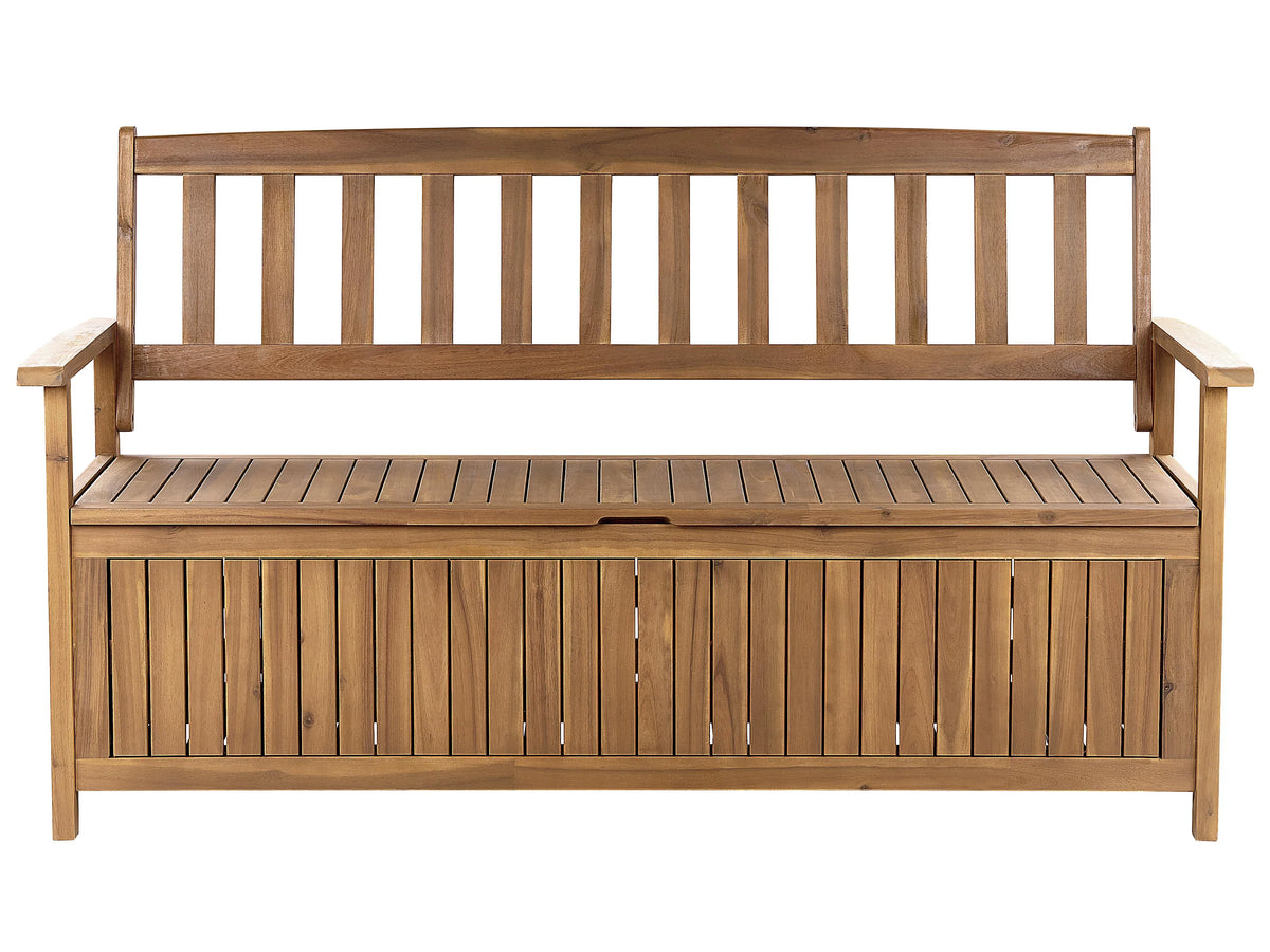 Panchina da giardino 160 cm con contenitore Legno dacacia Marrone