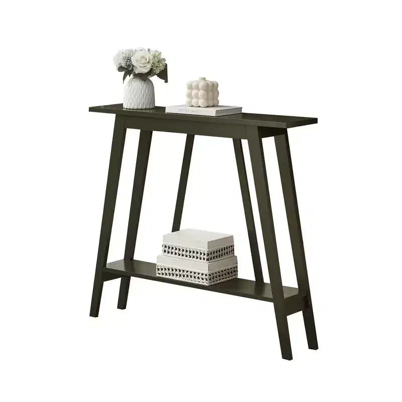 Kings Brand Furniture Console Table - Narrow Sofa Table with Storage Shelf for Hallway, Front Hall, Entryway, Living Room