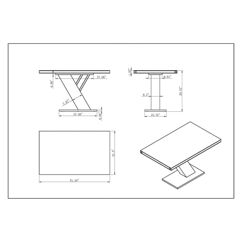 Somette Lillian 3-Piece Gloss Gray Dining Set with Dining Table, Nook and Bench