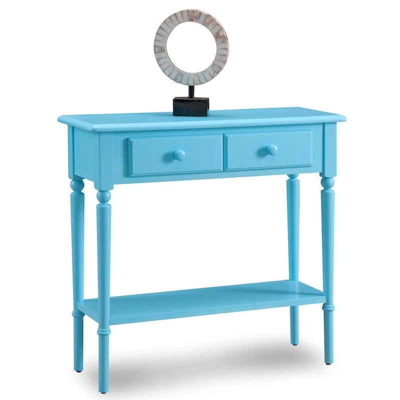 Leick Home Coastal One Drawer Narrow Hall Console Sofa Table