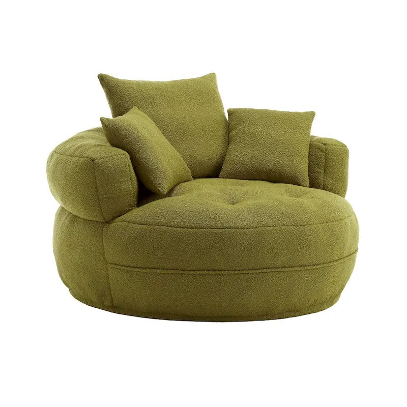 Round Lazy Sofa Chair ?C White/Blue/Grey/Yellow/Orange/Rose Red/Navy/Green, Single & Couple Seat