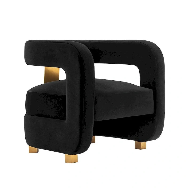 Manhattan Comfort Modern Amirah Velvet Accent Chair Set of 2