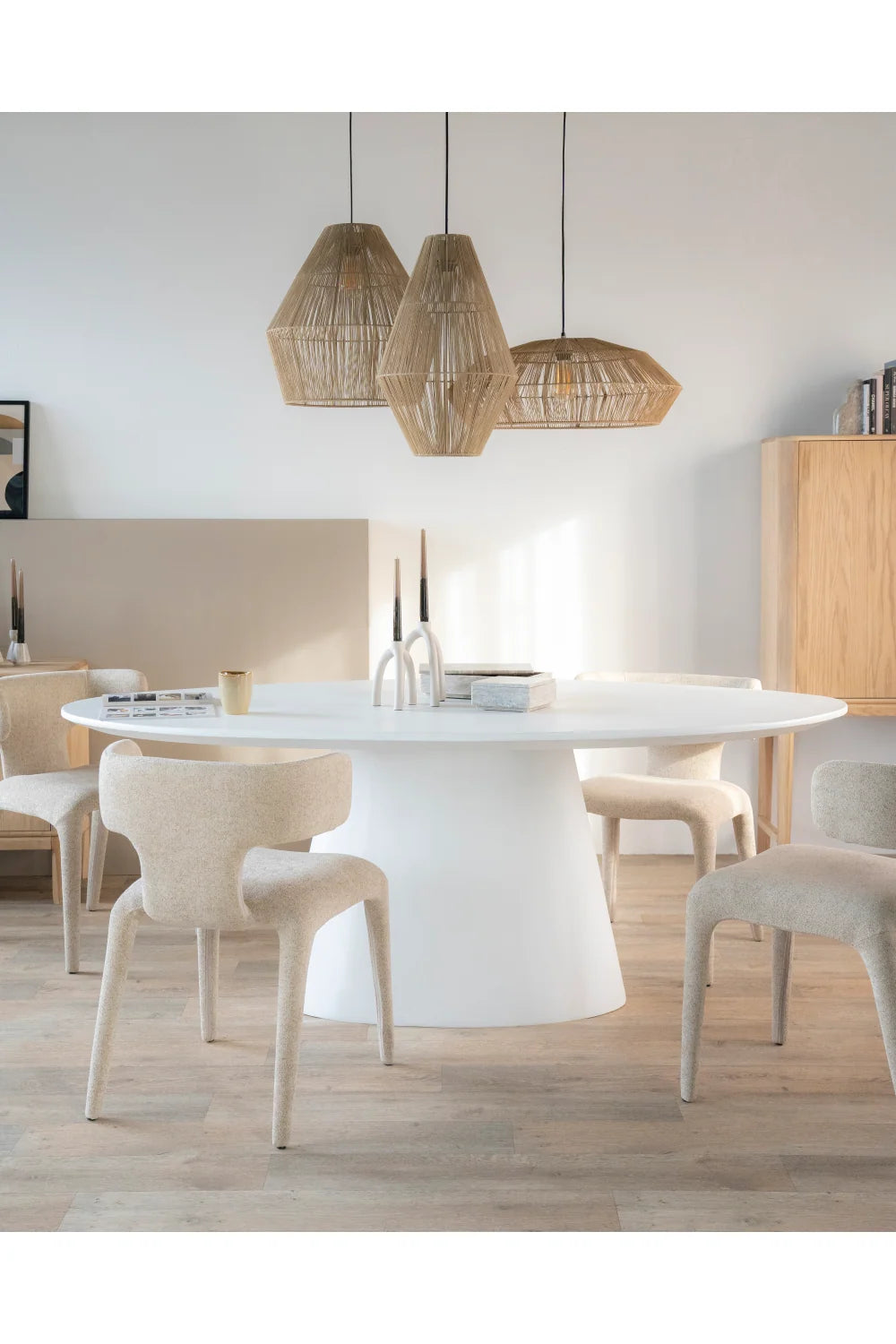 White Oval Dining Table