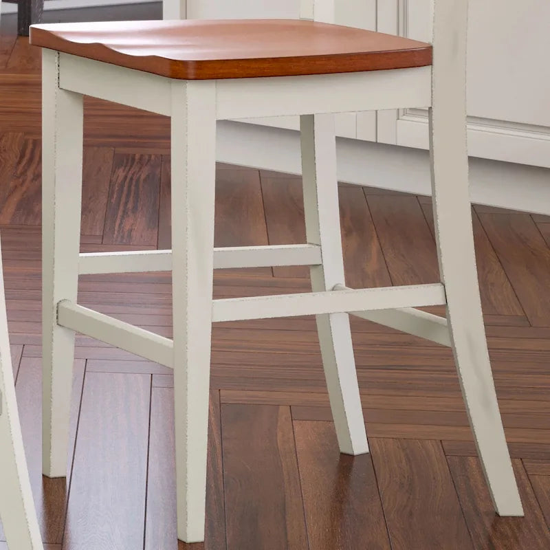 Homestyles Monarch 3-Piece Off-White Wood Kitchen Island Set with Drop Leaf Wood Top - 48 x 25 x 36