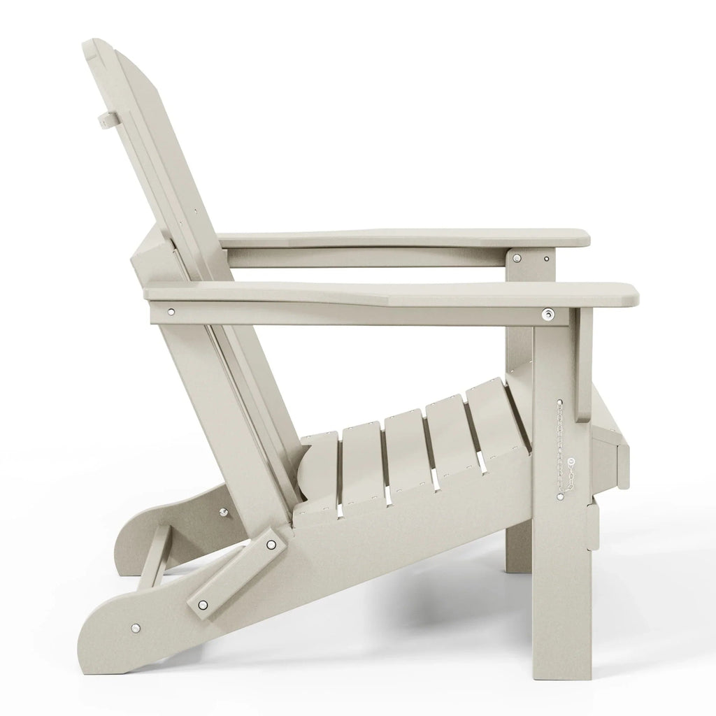 Polytrends Laguna Fade Resistant All Weather Outdoor Patio Folding Adirondack Chair