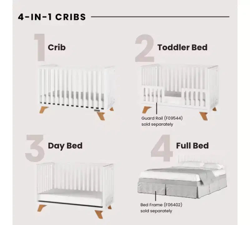 Child Craft SOHO 2-Piece Nursery Set, Includes 4-in-1 Convertible Crib and 3-Drawer Dresser