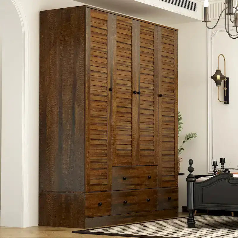 Bedroom Armoire Closet Armoire Wardrobe Closet Clothing Rod Drawer