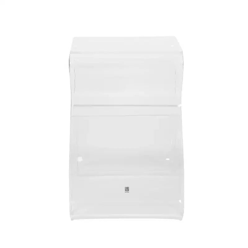 Magino Stool and Magazine Rack Clear: Shatter-Proof Acrylic, No Assembly Required