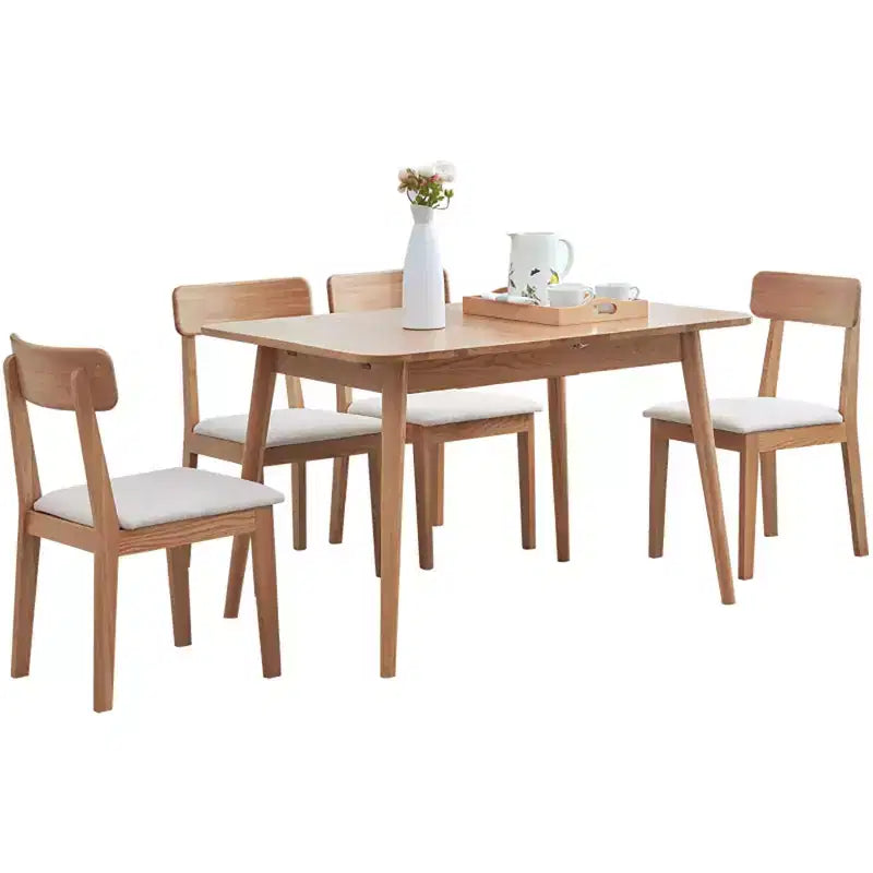 Extension Dining Table, Modern Telescopic Wooden Table for 6-8, Space-Saving Multifunctional Table for Kitchen, Dining/Living Room, Office
