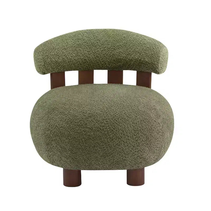 Christopher Knight Home Gareth Modern Wood Boucl Upholstered Accent Slipper Chair