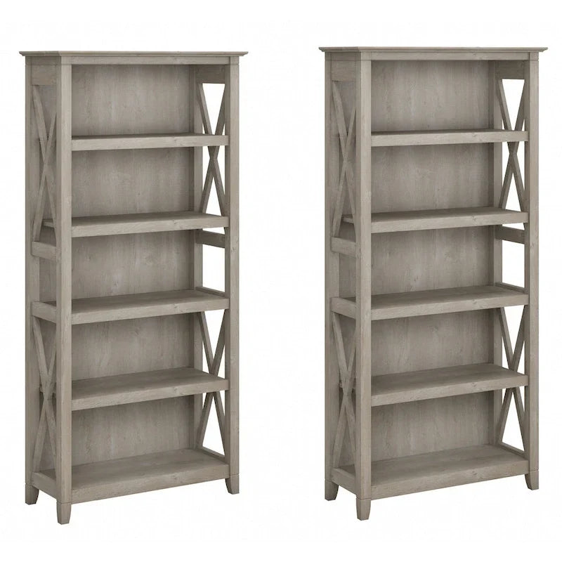 Key West 5 Shelf Bookcase Set by Bush Furniture