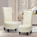 AVAWING Set of 2 Throne Royal Chair Thick Padding and Rubberwood Legs